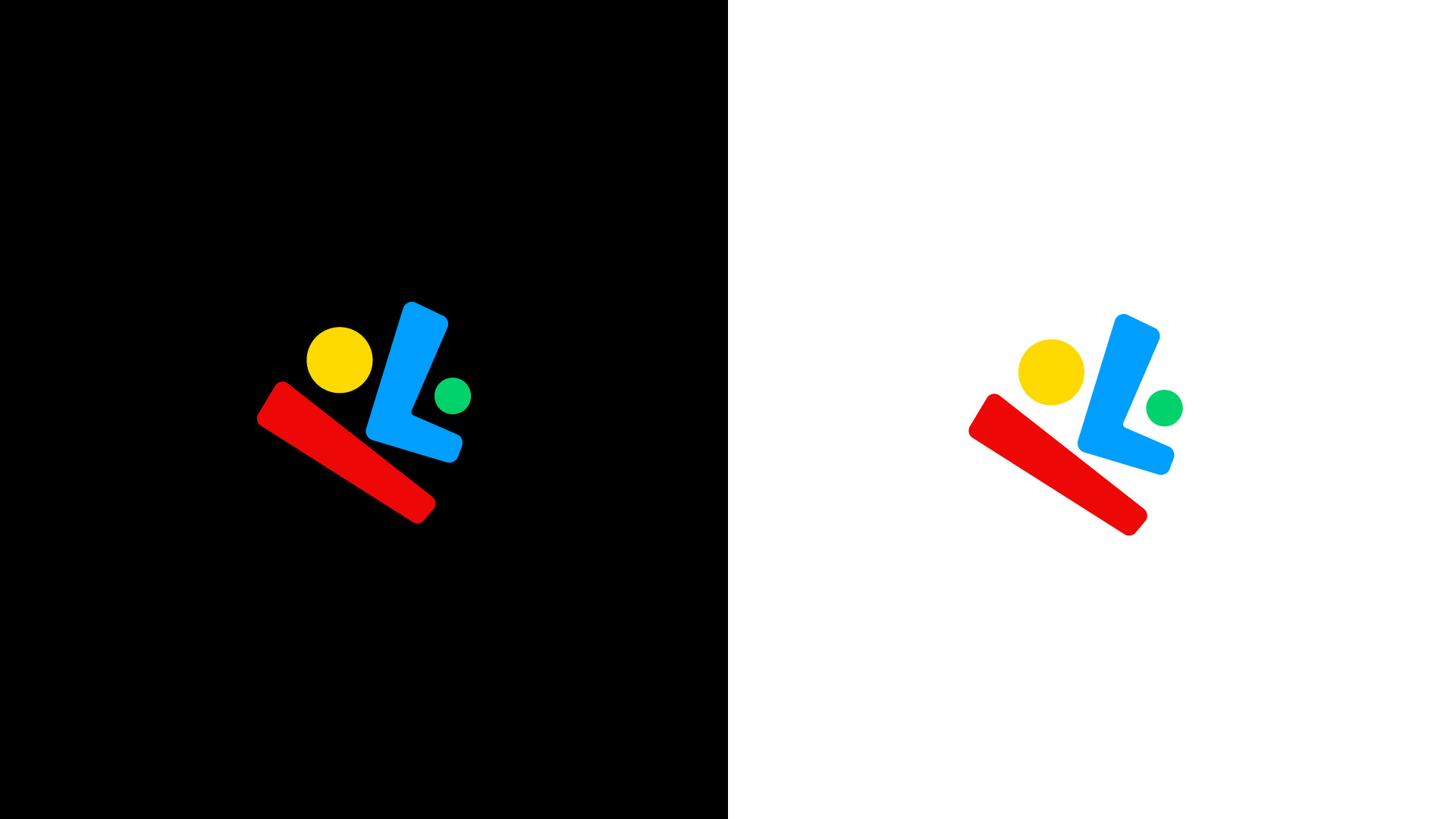 KaizenLab coloured logo on dark and light backgrounds