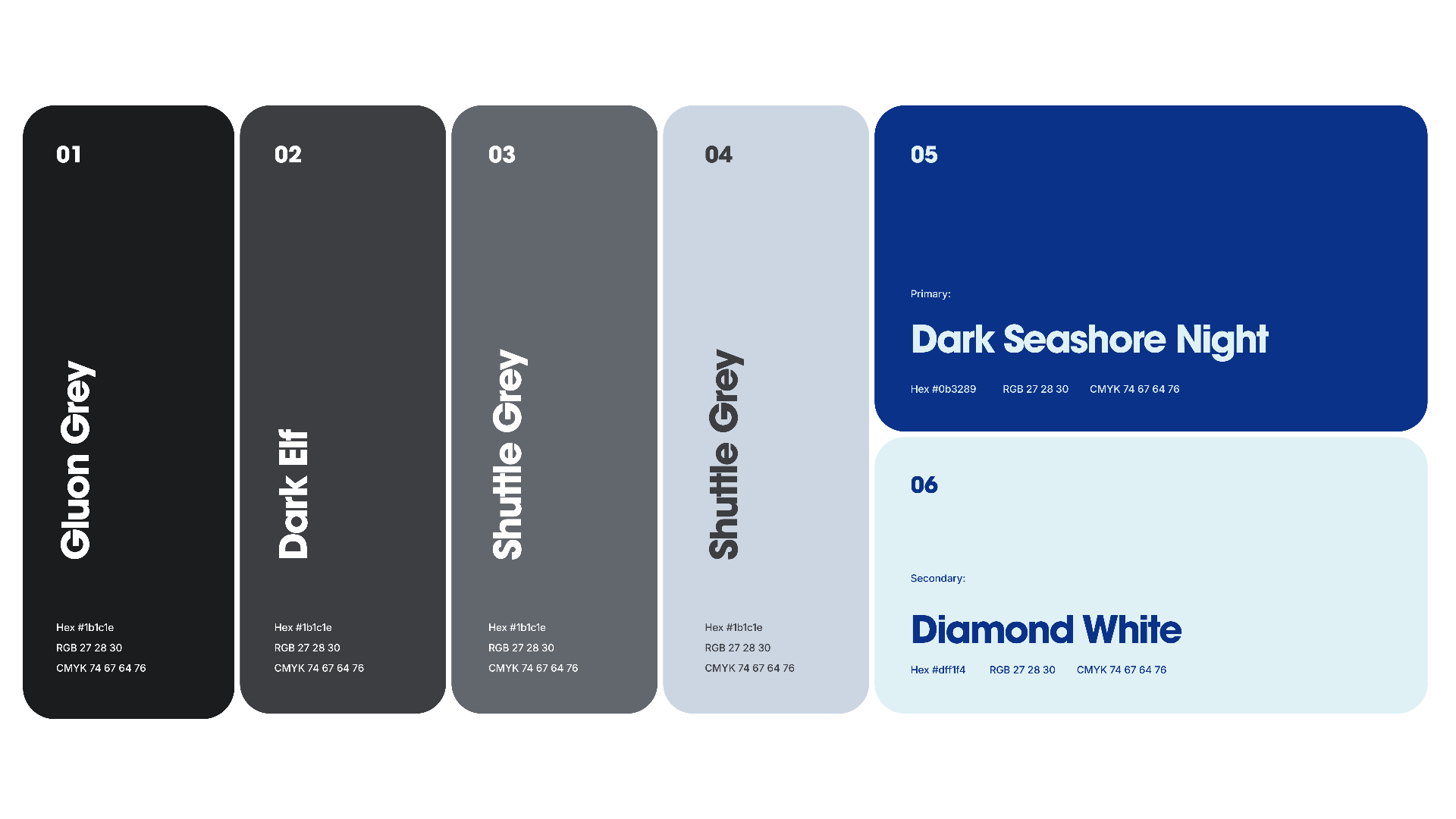 PHYASE // brand colour palette