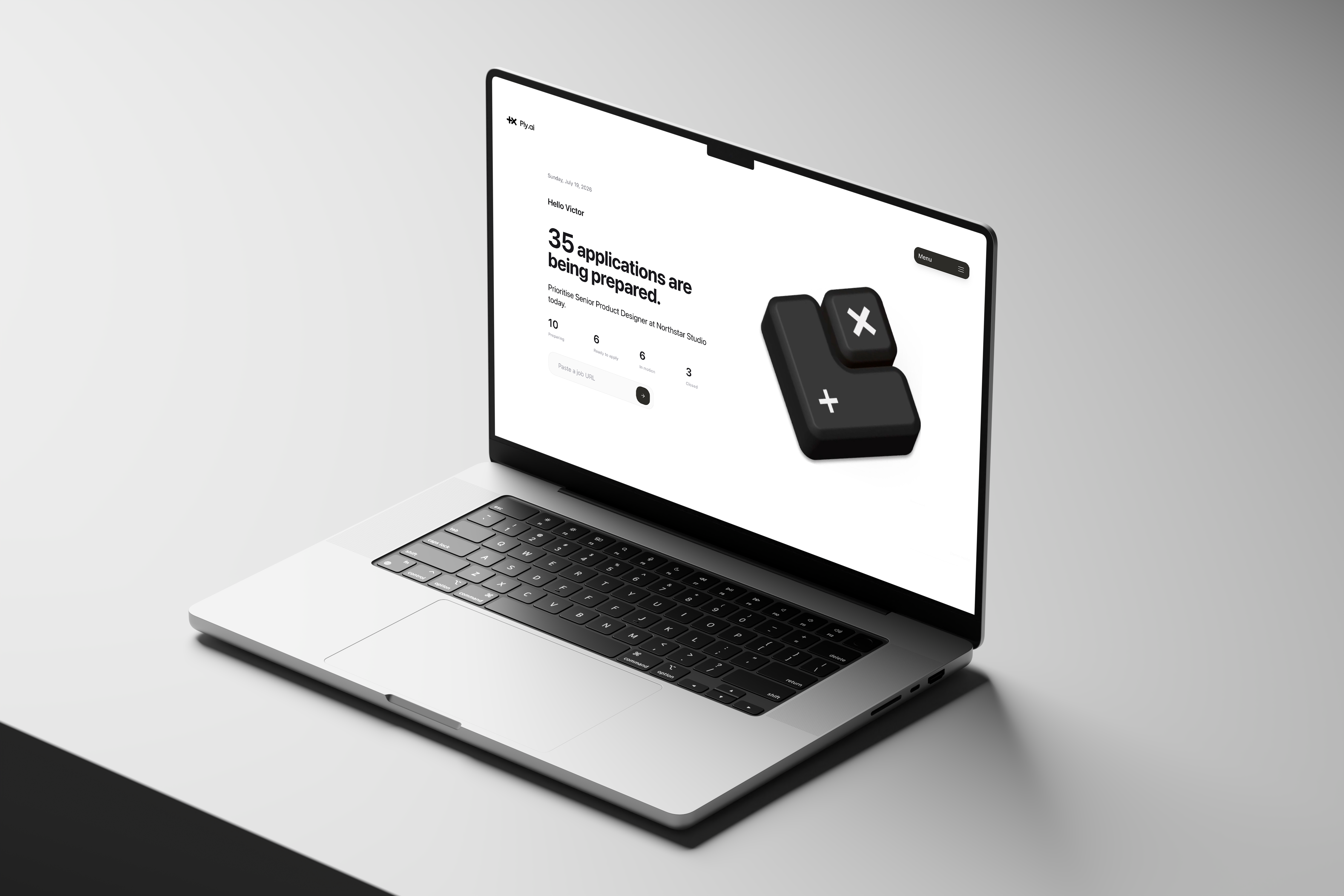 Ply.ai MacBook mockup